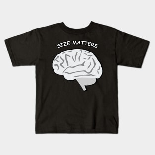 Size Matters - Brain - Funny Kids T-Shirt